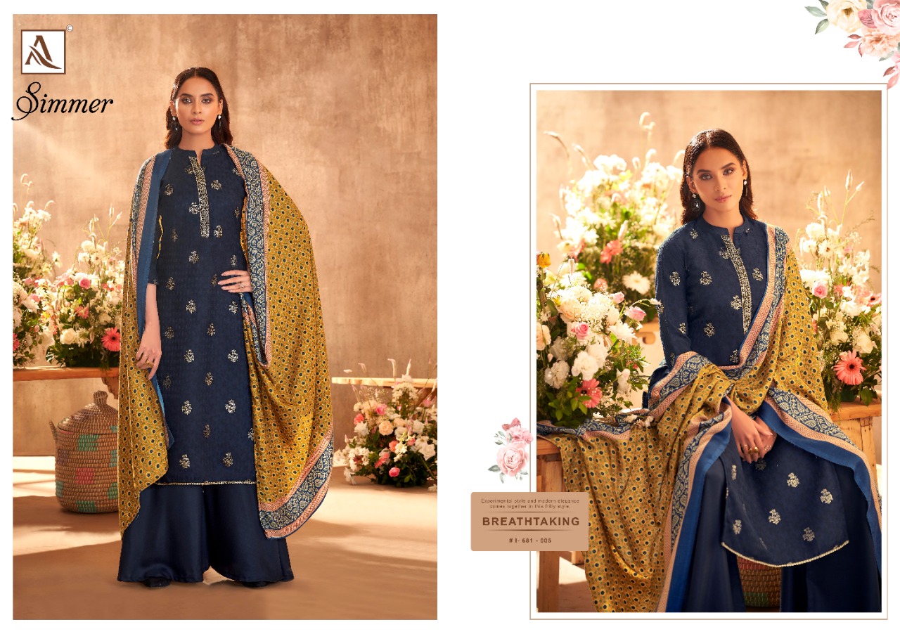 Alok Presents Simmer Designer Dress Material