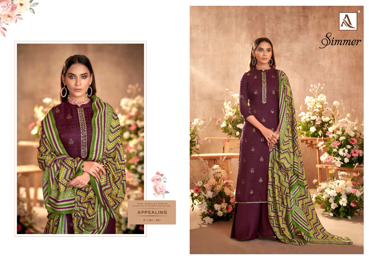 Alok Presents Simmer Designer Dress Material