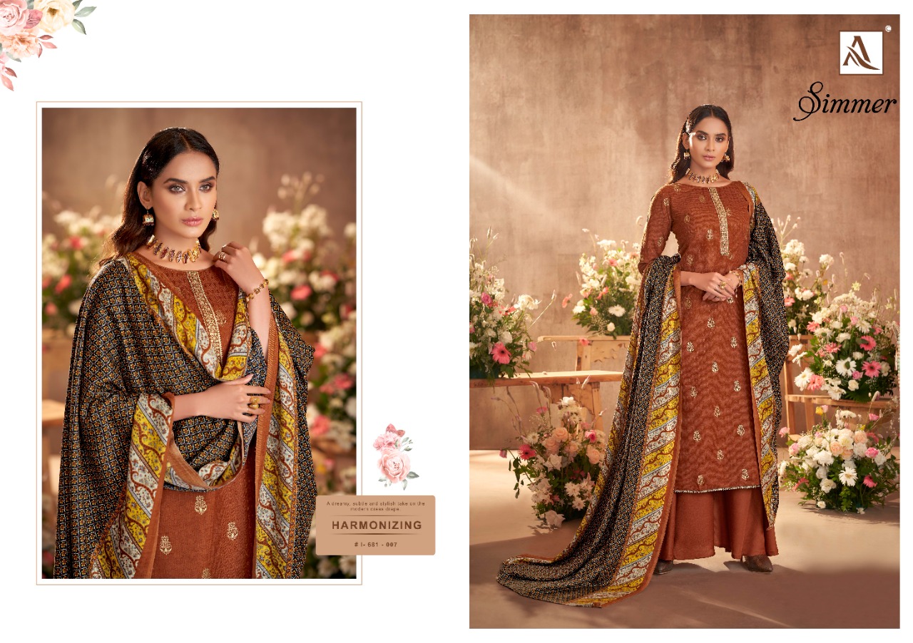 Alok Presents Simmer Designer Dress Material