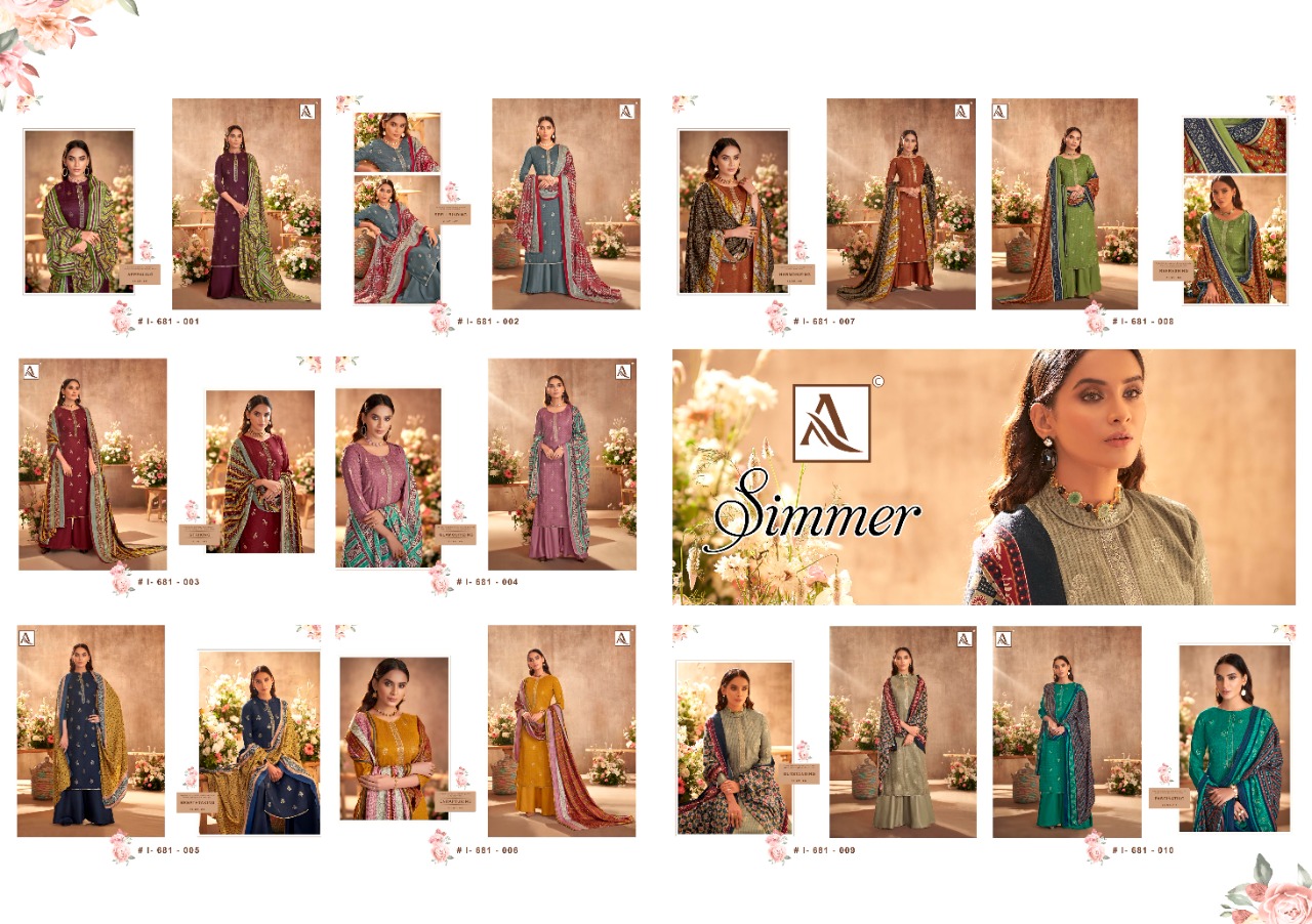 Alok Presents Simmer Designer Dress Material