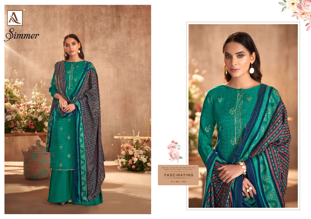 Alok Presents Simmer Designer Dress Material
