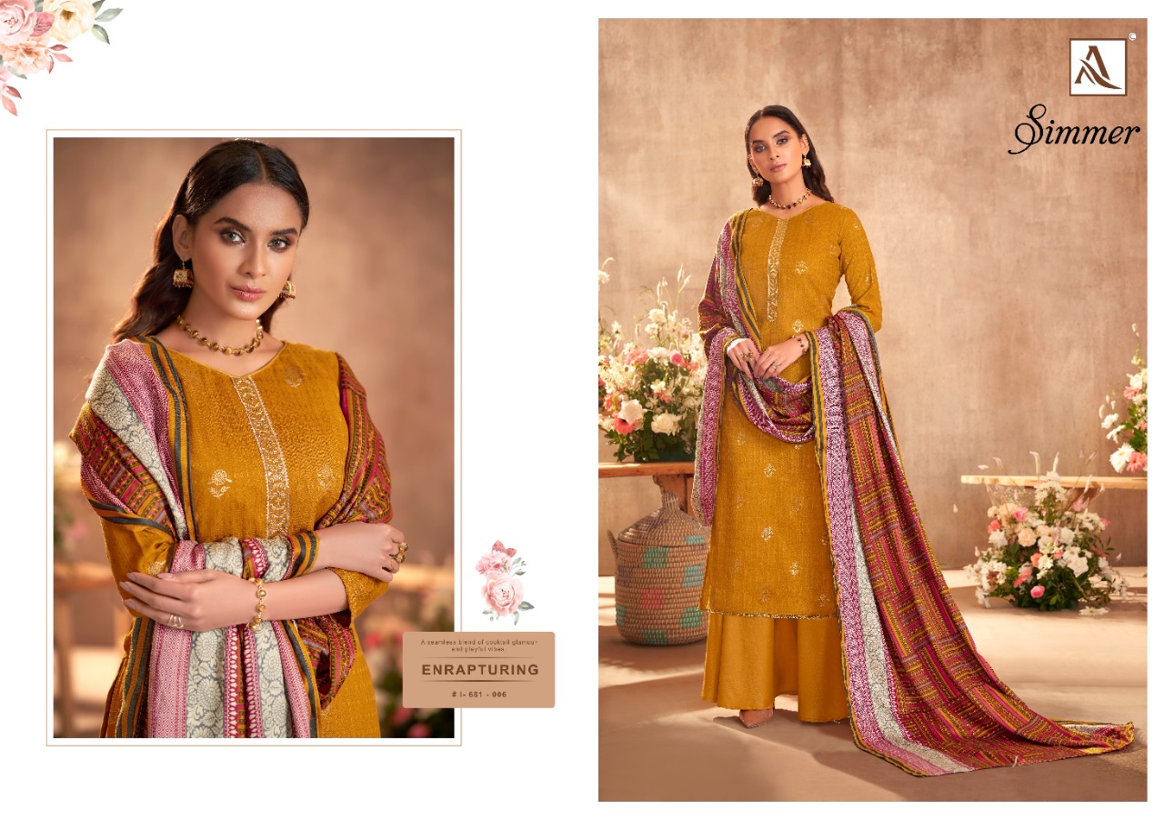 Alok Presents Simmer Designer Dress Material