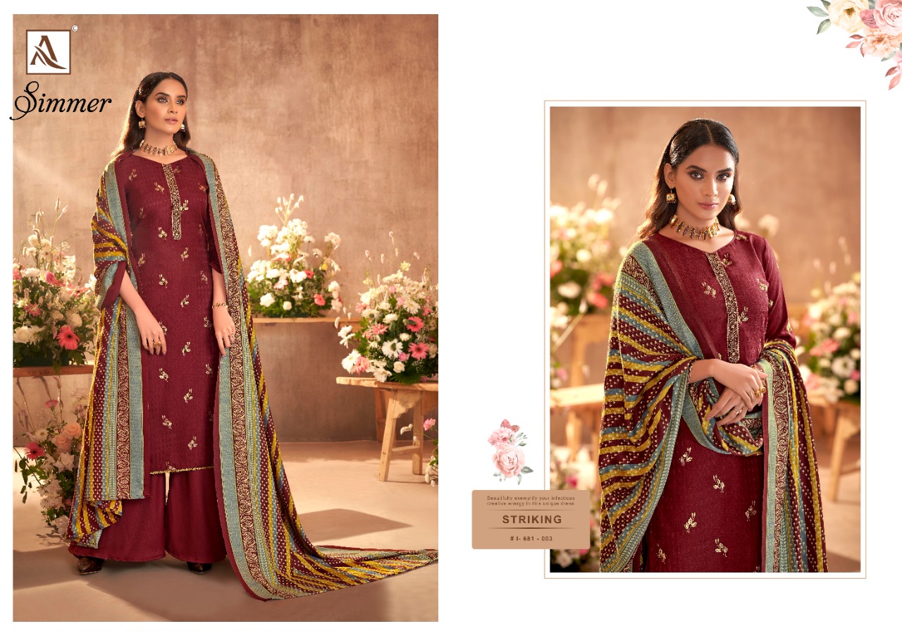Alok Presents Simmer Designer Dress Material