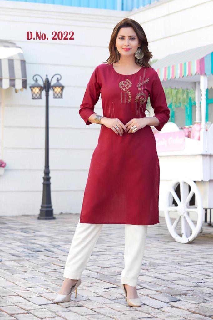 Fc Presents Trendy 2022  Casual Wear Kurtis Collection