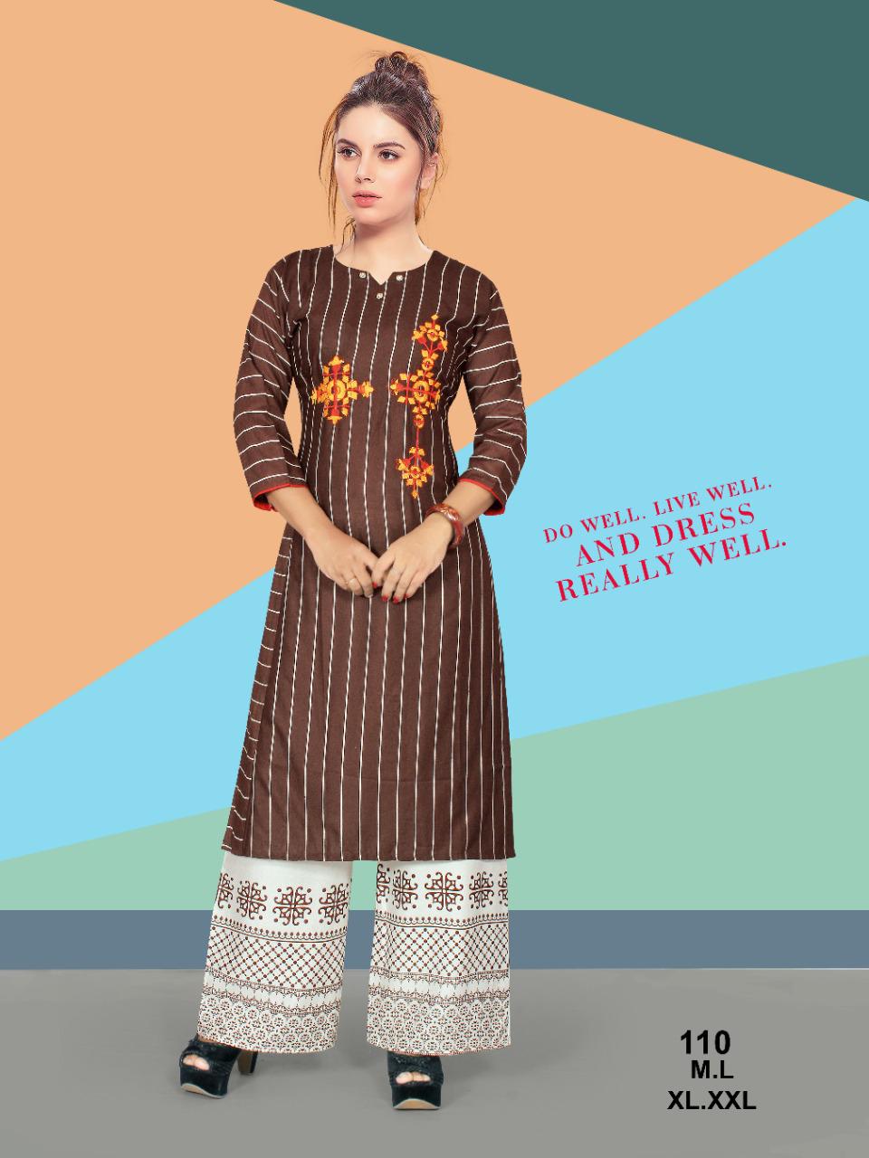 Ft  Presents Plazo Masti  Printed Kurti With Bottom