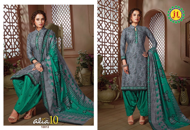 Jt Presents Alia Vol  10  Printed Dress Material