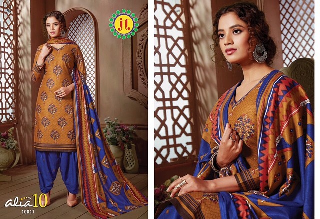 Jt Presents Alia Vol  10  Printed Dress Material