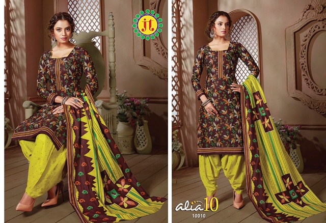 Jt Presents Alia Vol  10  Printed Dress Material