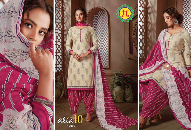 Jt Presents Alia Vol  10  Printed Dress Material