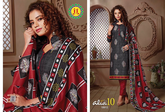 Jt Presents Alia Vol  10  Printed Dress Material