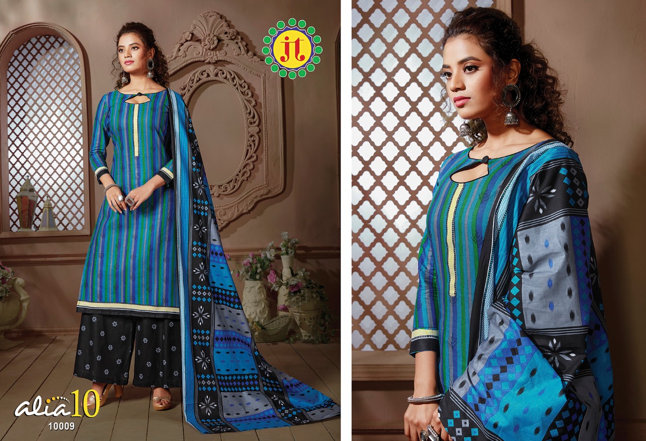 Jt Presents Alia Vol  10  Printed Dress Material