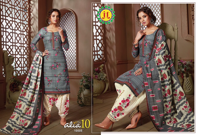 Jt Presents Alia Vol  10  Printed Dress Material