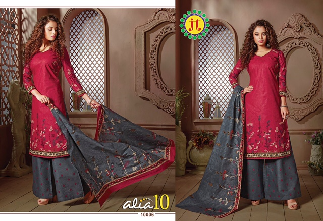 Jt Presents Alia Vol  10  Printed Dress Material