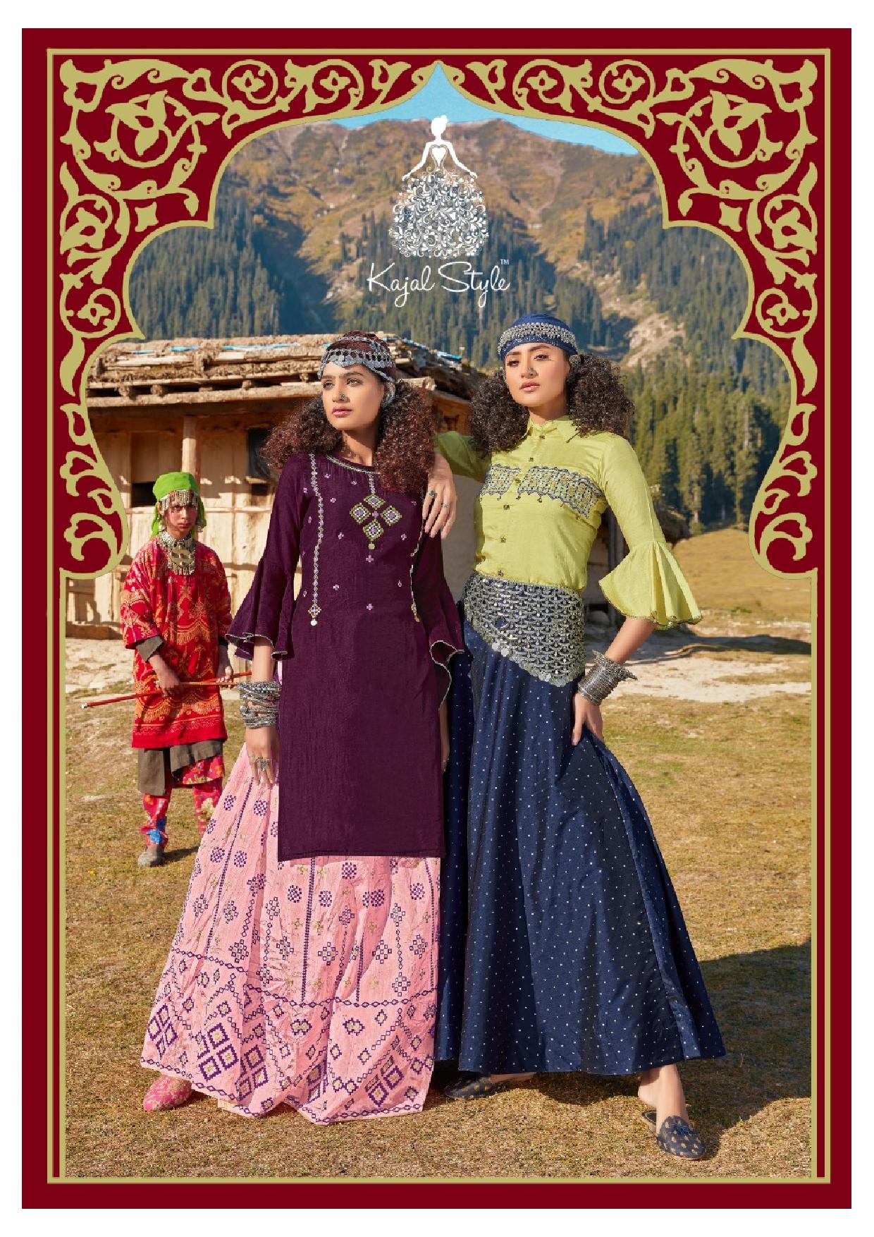 Kajal Style Presents Fashion Fabulous  Vol 1 Festive Look Stylish Kurti With Bottom