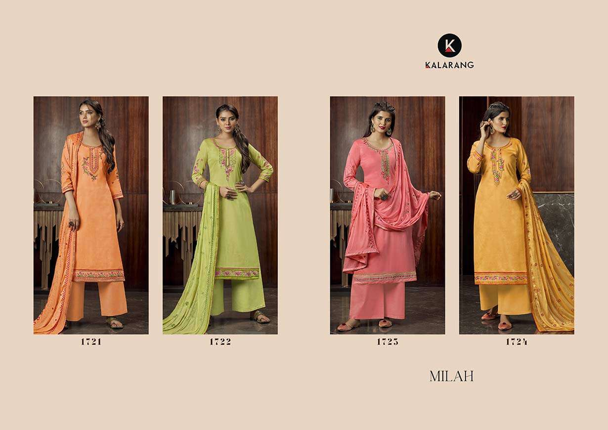 Kalarang Presents Milah Designer Dress Material