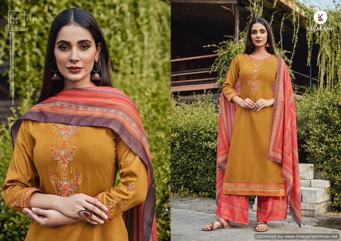 Kalarang  Presents Renee Designer  Dress Material