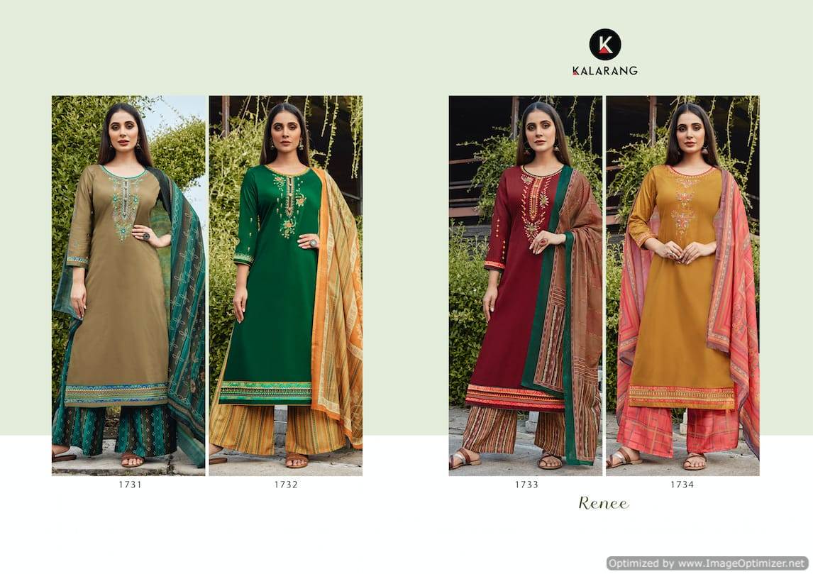 Kalarang  Presents Renee Designer  Dress Material