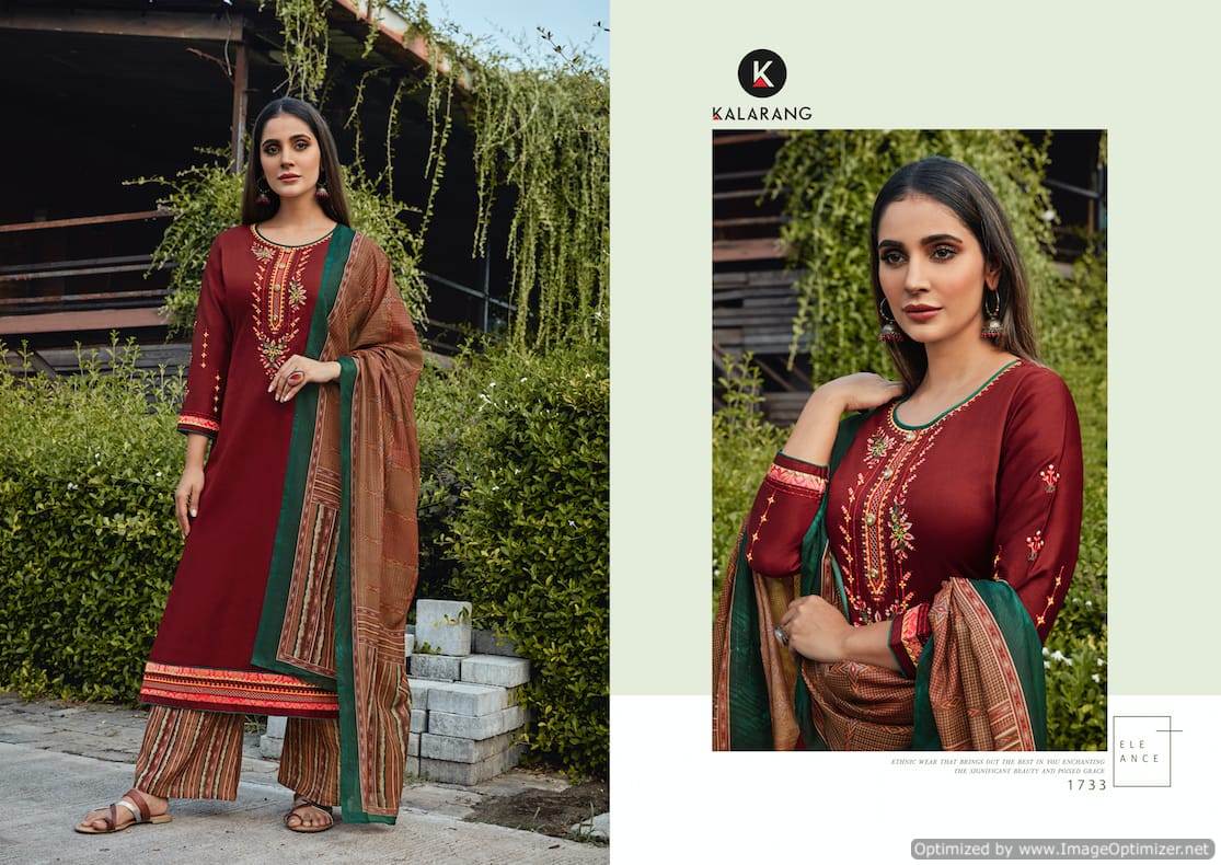 Kalarang  Presents Renee Designer  Dress Material