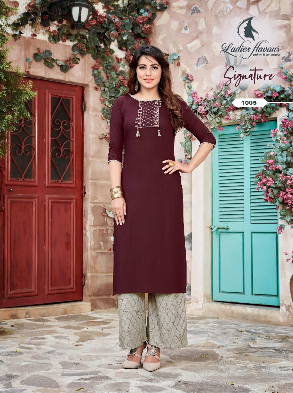 Ladies Flavour Presents Signature Vol 3 Kurti With Bottom