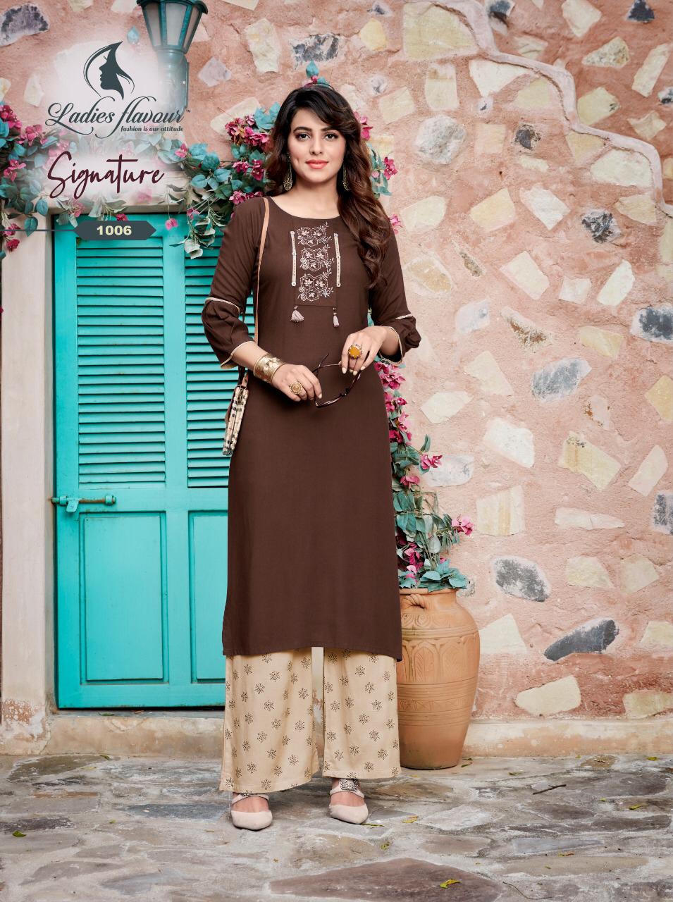 Ladies Flavour Presents Signature Vol 3 Kurti With Bottom