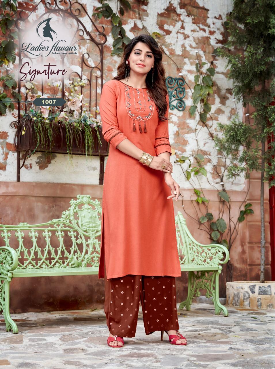 Ladies Flavour Presents Signature Vol 3 Kurti With Bottom