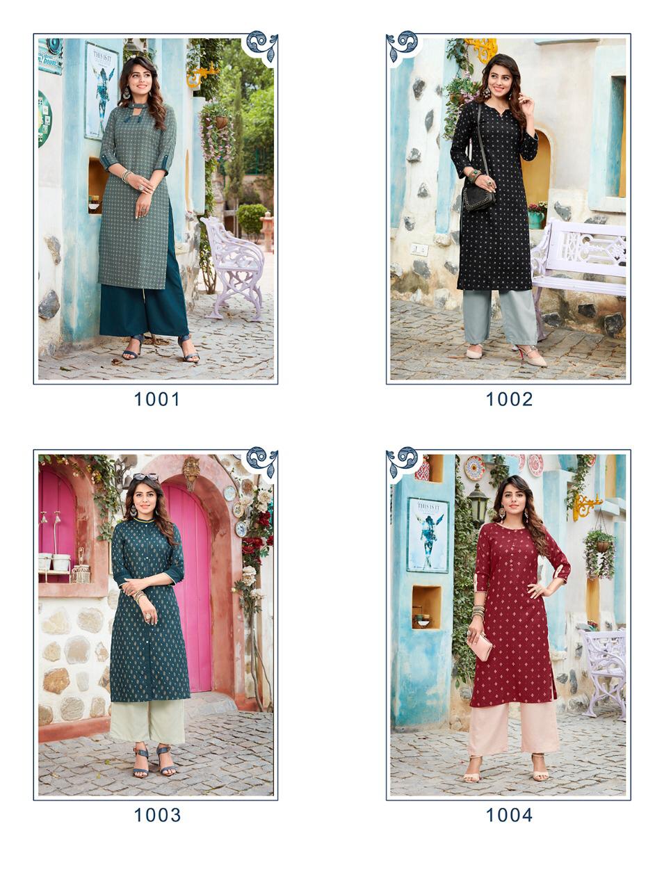 Ladies Flavour Biba Casual Wear Stylish Kurti With Fancy Bottom Wholesale