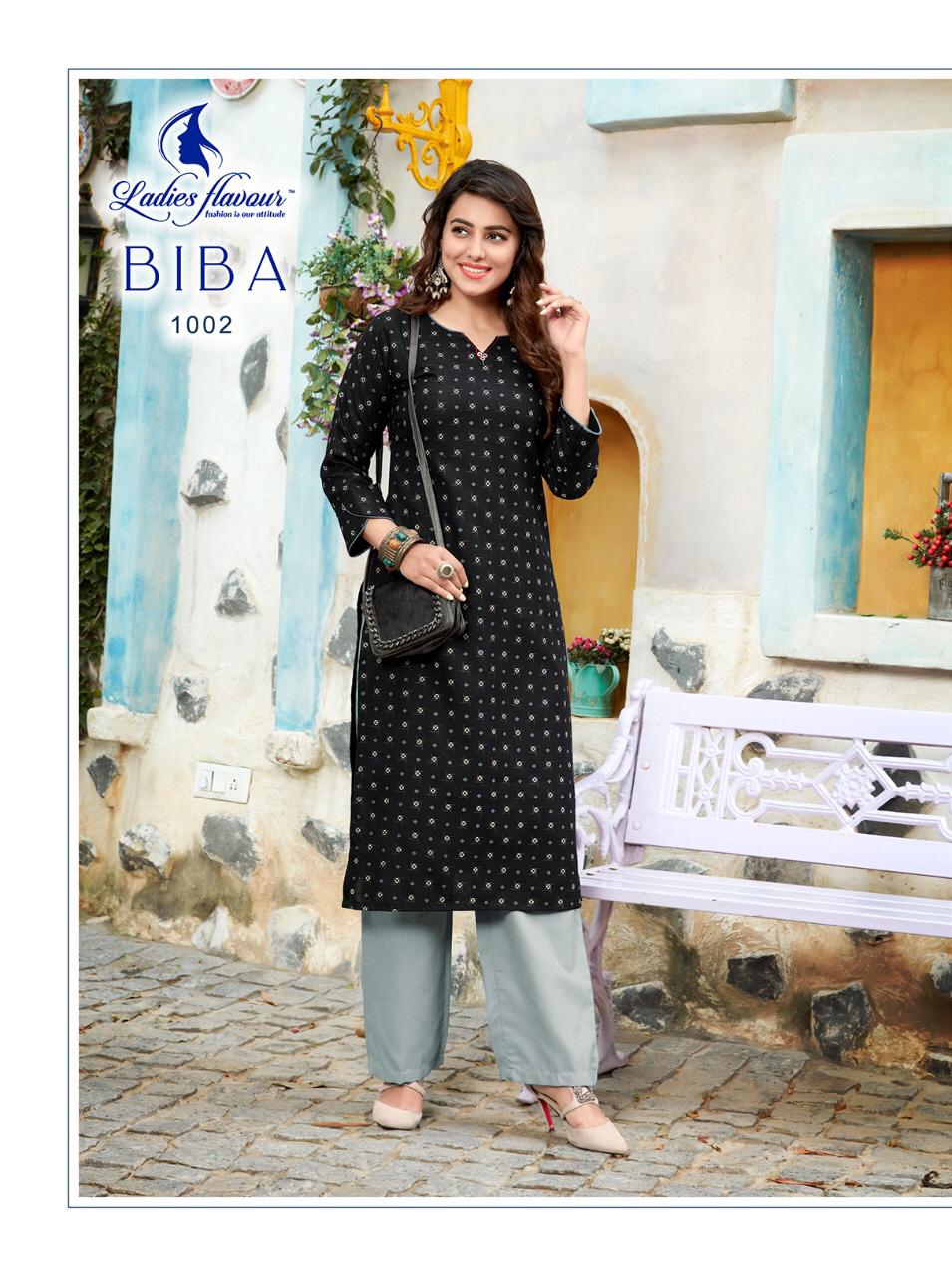 Ladies Flavour Biba Casual Wear Stylish Kurti With Fancy Bottom Wholesale