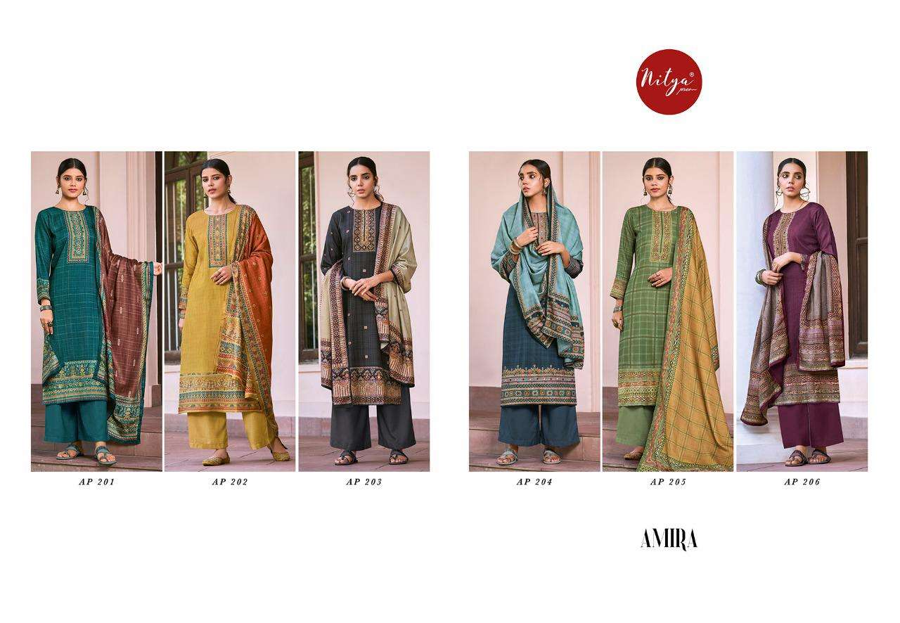 Lt Nitya  Presents Amira  Designer Dress Material