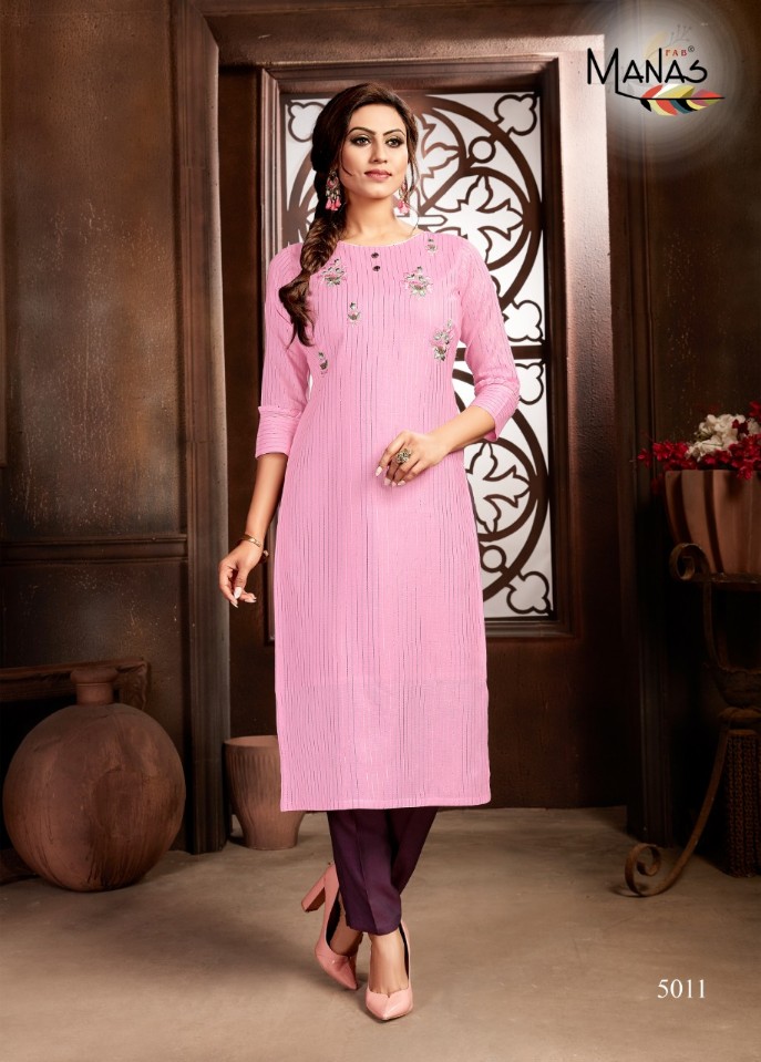 Manas  Presents Mitwa Vol  2 Stylish Straight Cut Kurti Collection