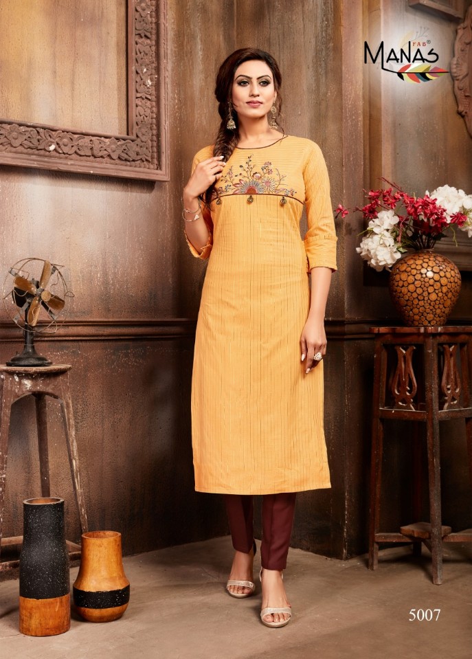 Manas  Presents Mitwa Vol  2 Stylish Straight Cut Kurti Collection