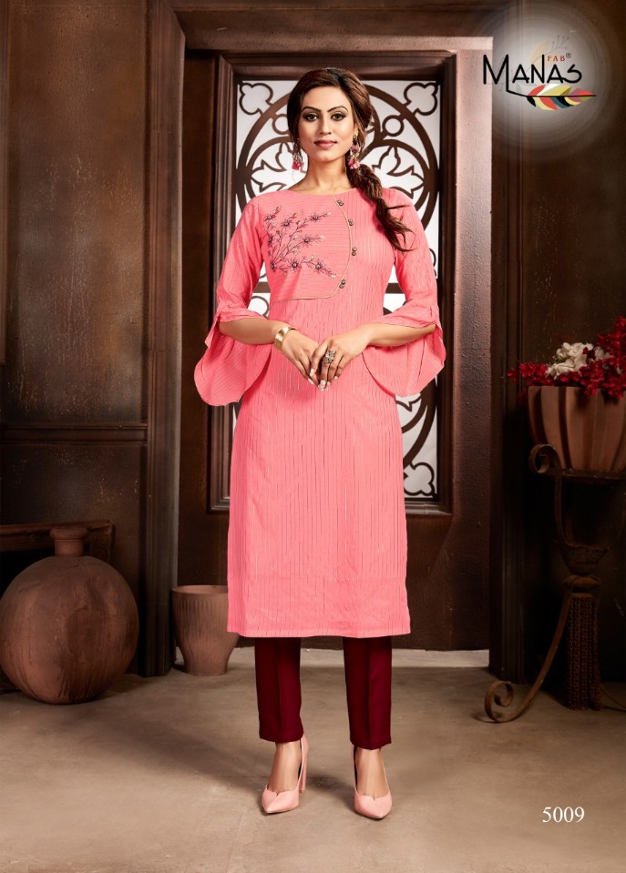 Manas  Presents Mitwa Vol  2 Stylish Straight Cut Kurti Collection