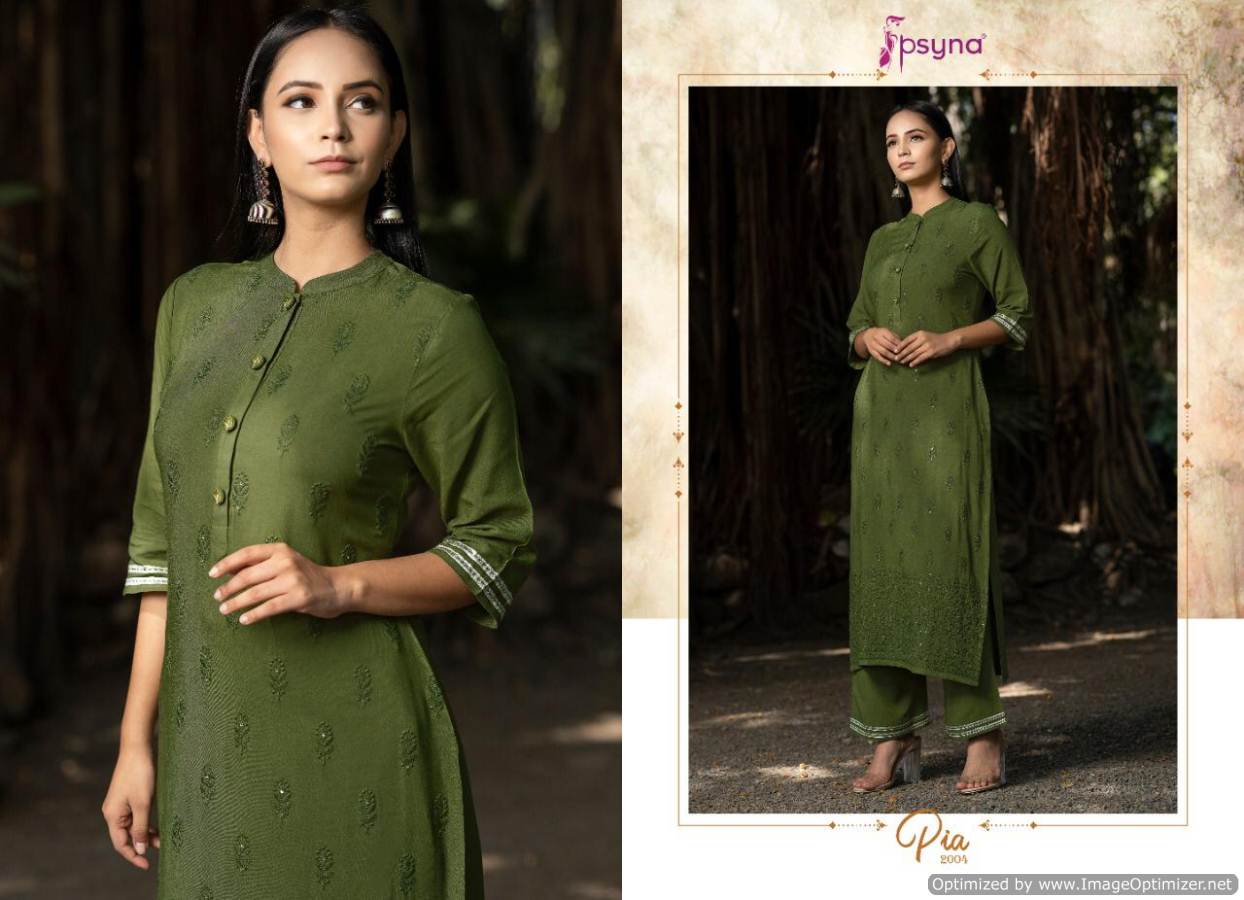 Psyna  Presents Pia Vol 2  Stylish Kurti With Bottom