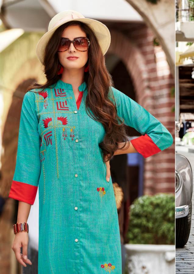 Rangjyot Present Ishita Vol 4 Straight Cut Kurti Collection