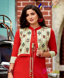Rangjyot Present Ishita Vol 4 Straight Cut Kurti Collection