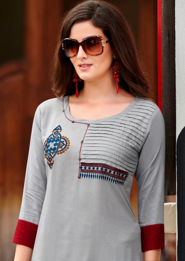 Rangjyot Present Ishita Vol 4 Straight Cut Kurti Collection