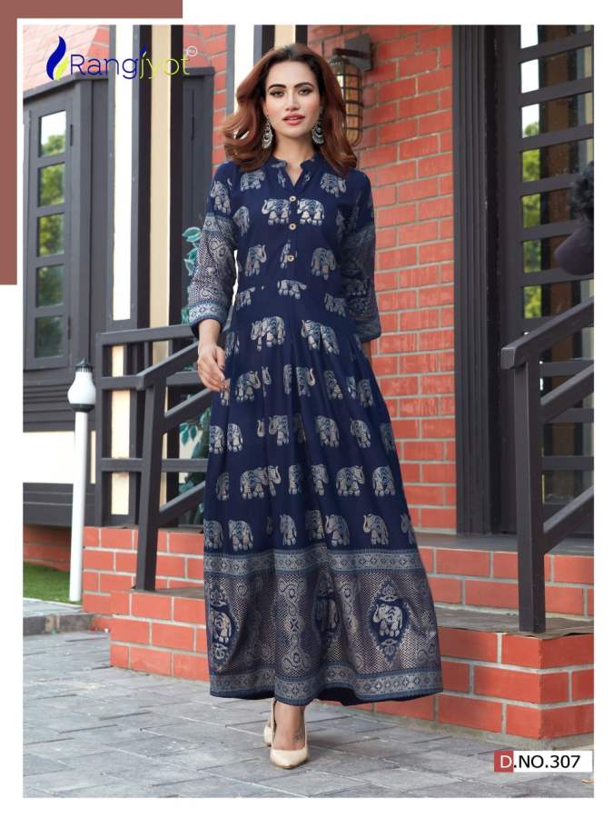 Rangjyot Presents Shehnaaz Vol 3 Printed Kurti Collection