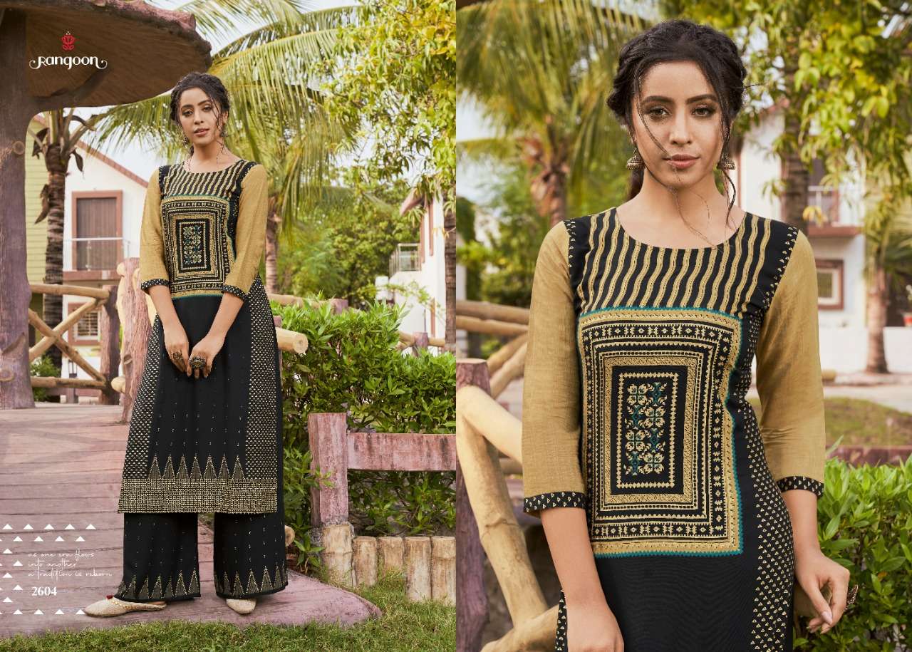 Rangoon  Presents Dark Fantacy  Kurti With Bottom