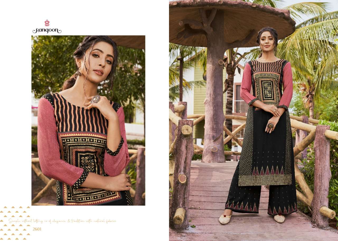 Rangoon  Presents Dark Fantacy  Kurti With Bottom