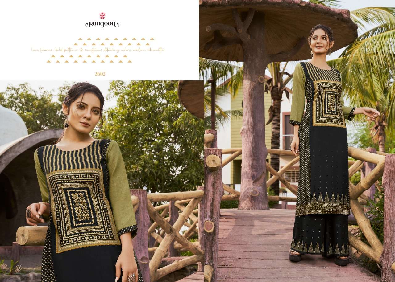 Rangoon  Presents Dark Fantacy  Kurti With Bottom