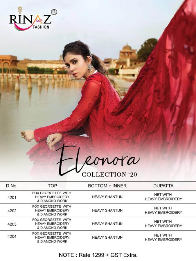 Rinaz Eleonora Designer Pakistani Suits Collection.