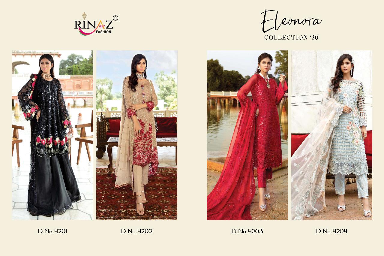 Rinaz Eleonora Designer Pakistani Suits Collection.