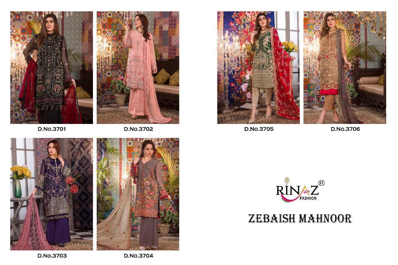 Rinaz Presents  Zabaish Mahnoor  Pakistani Suits Collection