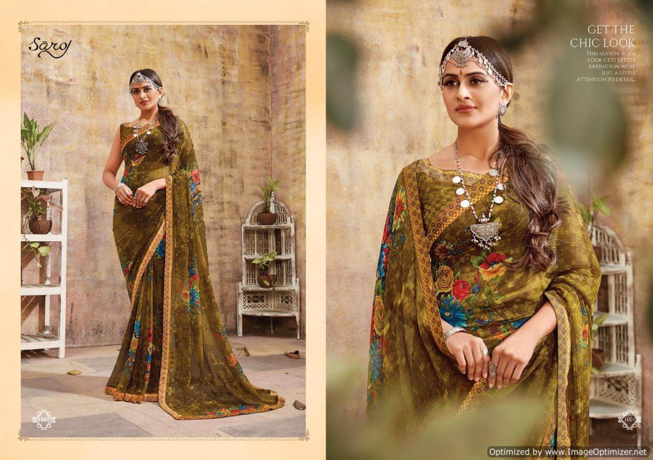Saroj Presents  Blue Berry Casual Wear Saree Collection