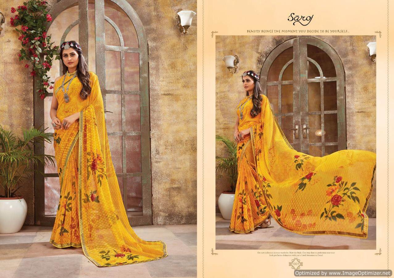 Saroj Presents  Blue Berry Casual Wear Saree Collection