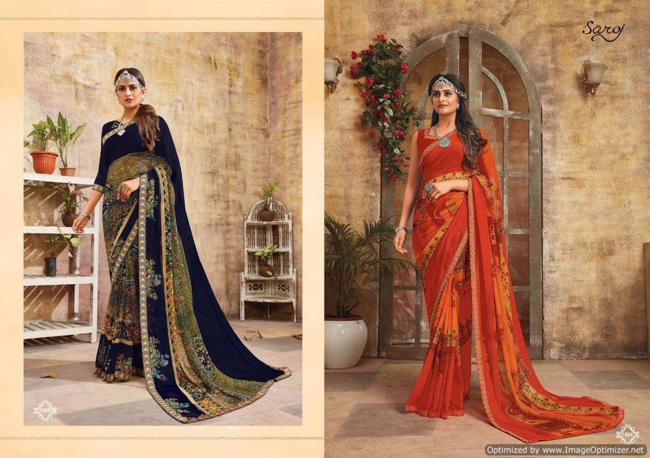 Saroj Presents  Blue Berry Casual Wear Saree Collection