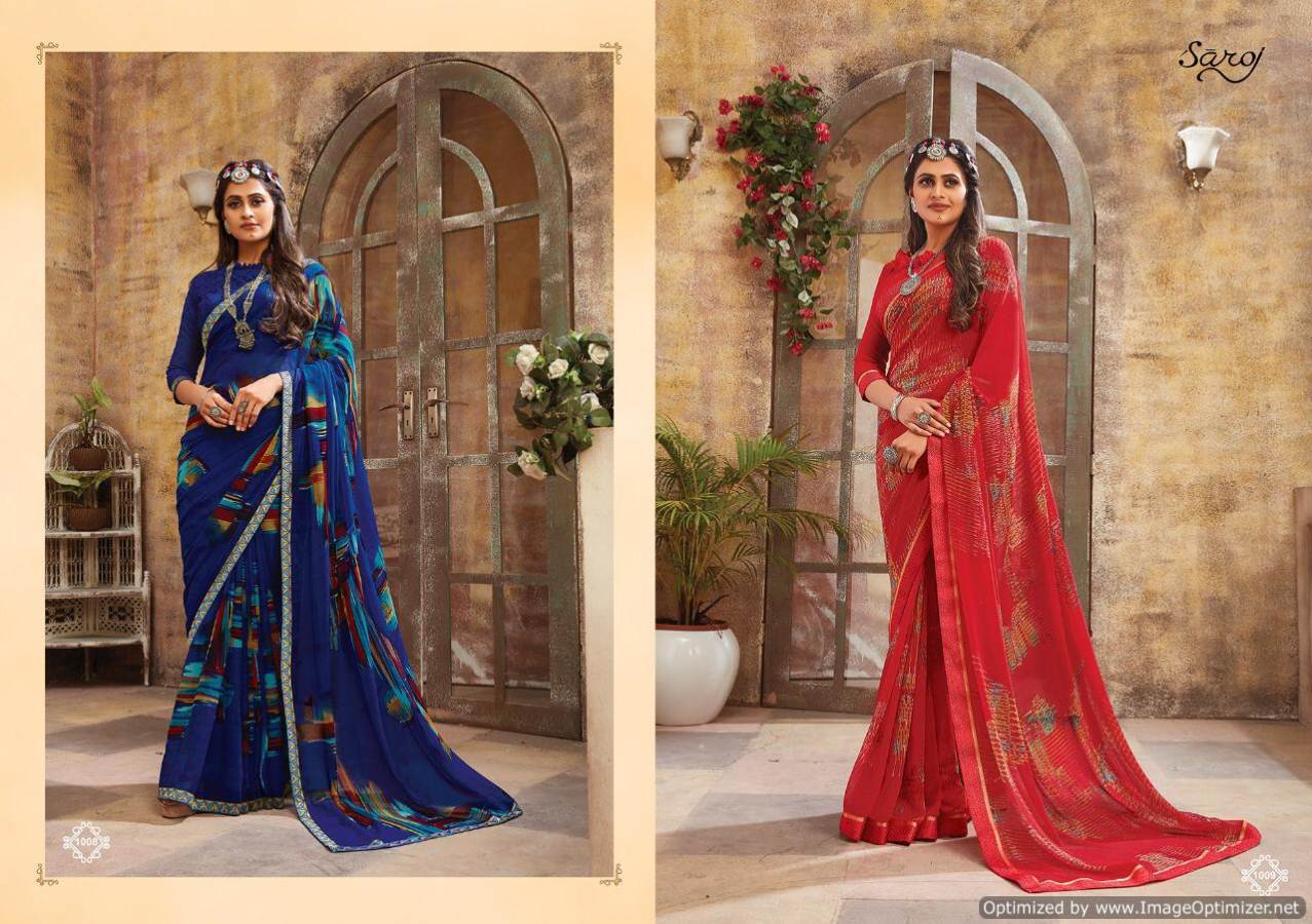 Saroj Presents  Blue Berry Casual Wear Saree Collection