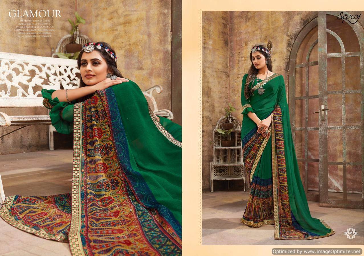 Saroj Presents  Blue Berry Casual Wear Saree Collection