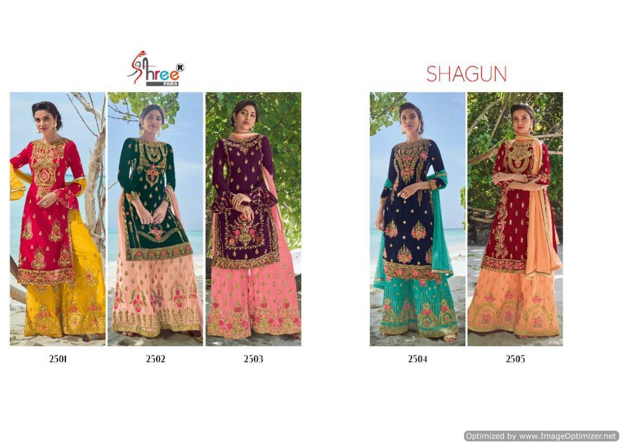 Shree  Presents Shagun  Embroidered Salwar Suits
