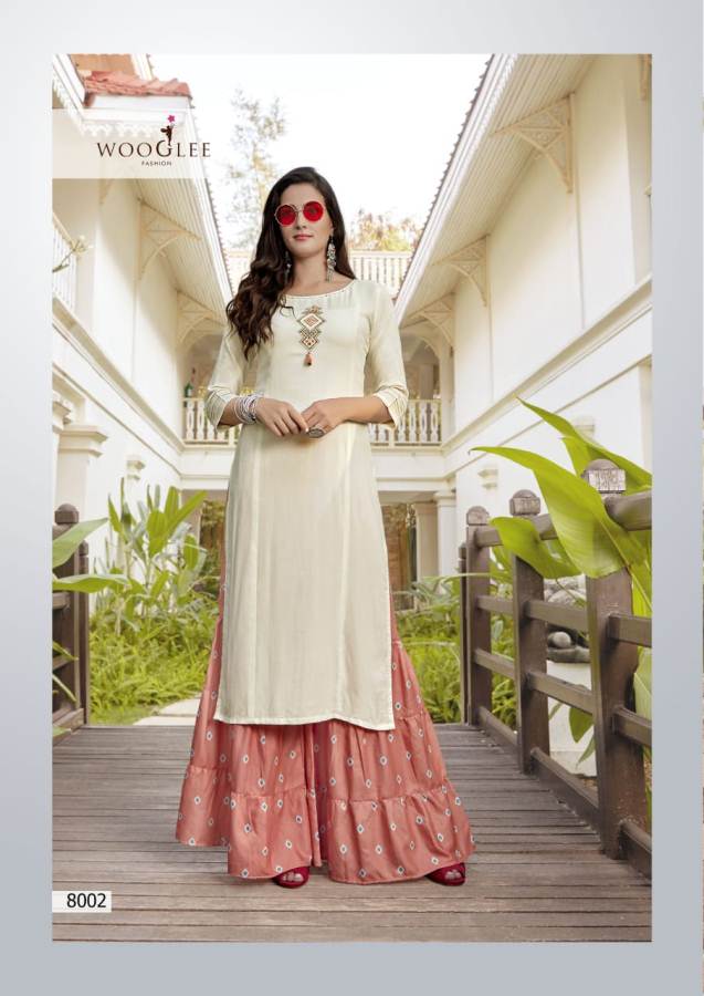 Wooglee Presents  Rose  Designer Kurti With Bottom