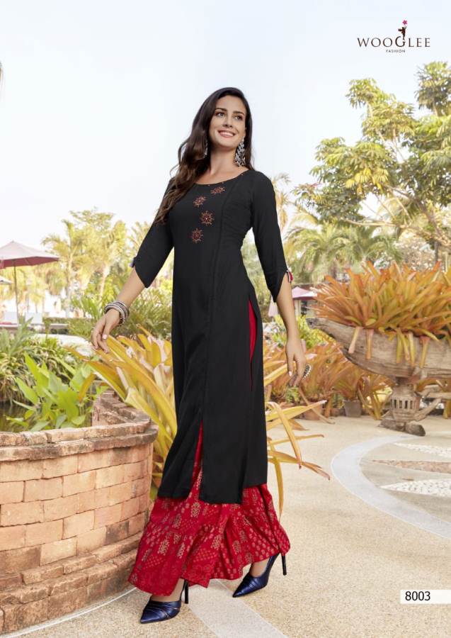 Wooglee Presents  Rose  Designer Kurti With Bottom